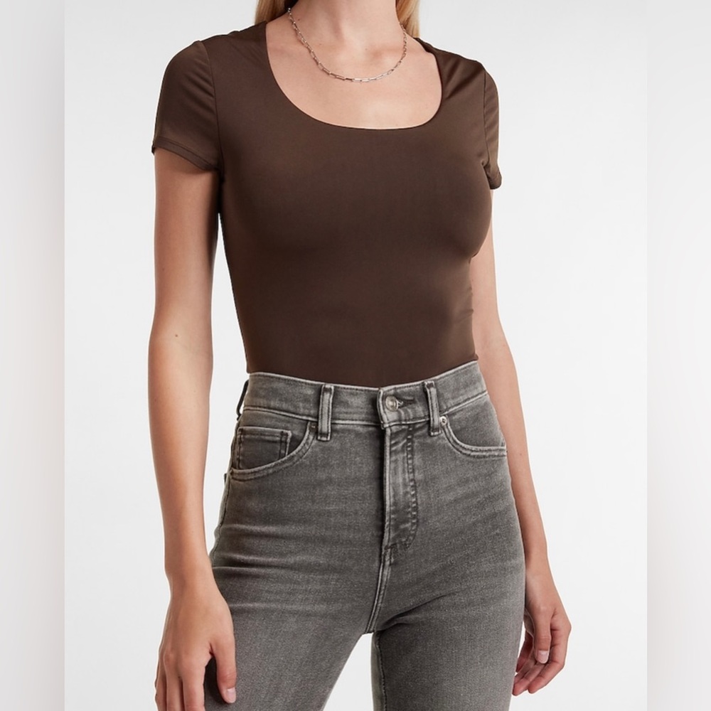 Express Body Contour Scoop Neck Bodysuit